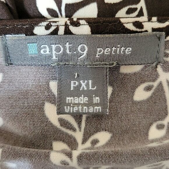 APT. 9 Brown and Cream Floral Midi Dress Size PXL - Picture 8 of 8